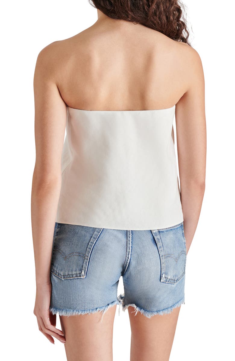 Steve Madden Jessamine Strapless Linen Blend Top, Alternate, color, Cloud