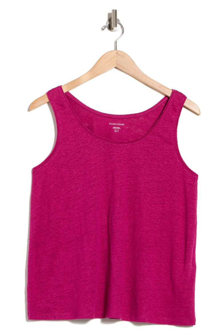 Organic Linen Tank, Alternate, color, SANGRIA