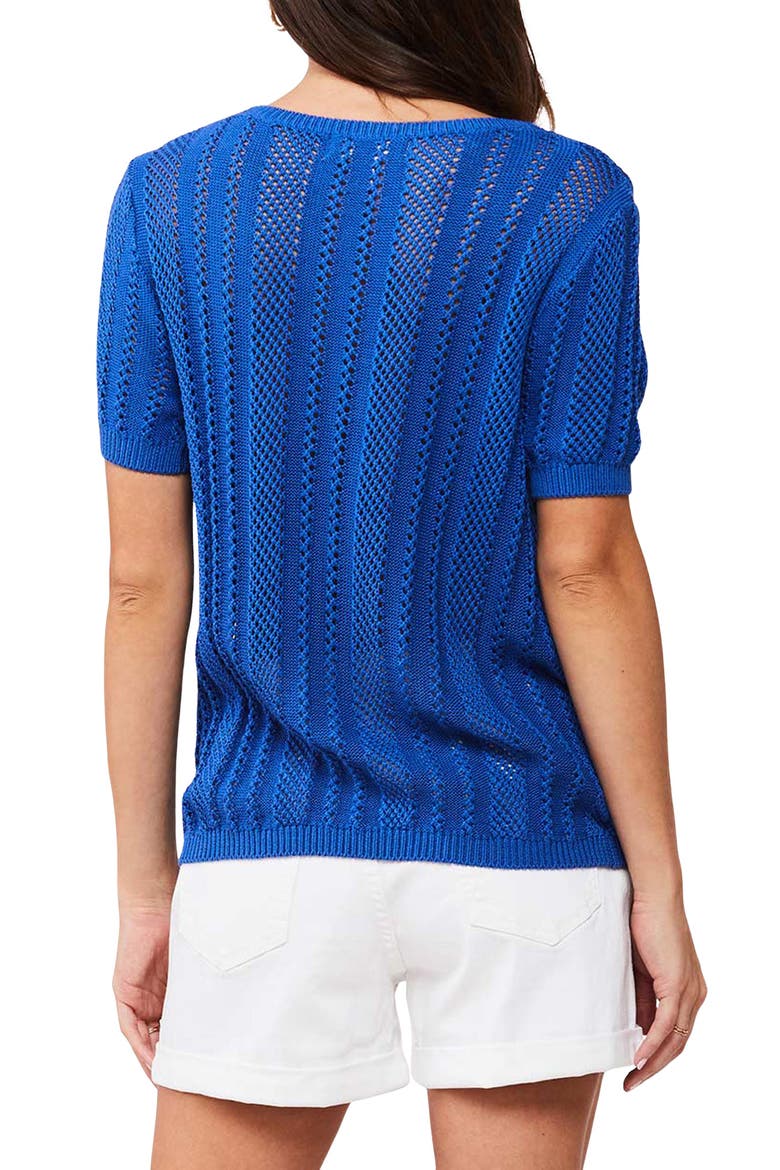 Athalie V-Neck Knit Top, Alternate, color, VICTORIAN BLUE