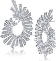 CZ by Kenneth Jay Lane Mixed Cut Cubic Zirconia Statement Earrings