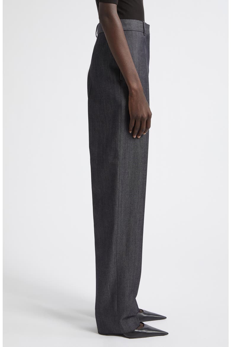 Denim Look Wool Twill Fittined Trousers, Alternate, color, 4100 NAVY