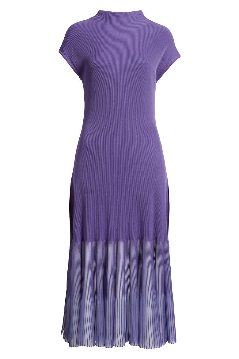Rib Midi Sweater Dress, Alternate, color, CONCORD PURPLE