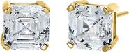 BY ADINA EDEN Cushion Solitaire CZ Stud Earring