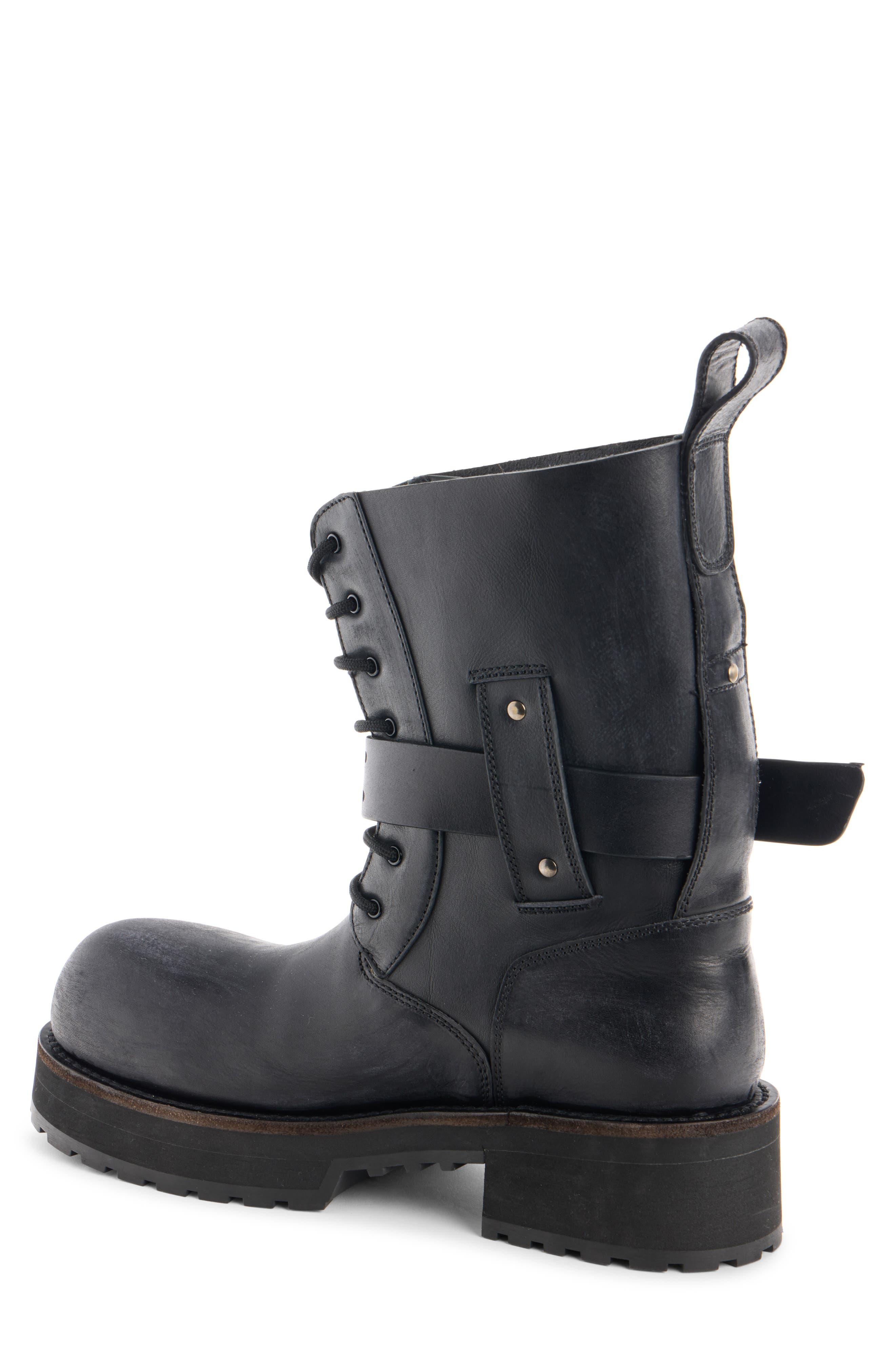 Venom Lace-Up Boot, Alternate, color, BLACK