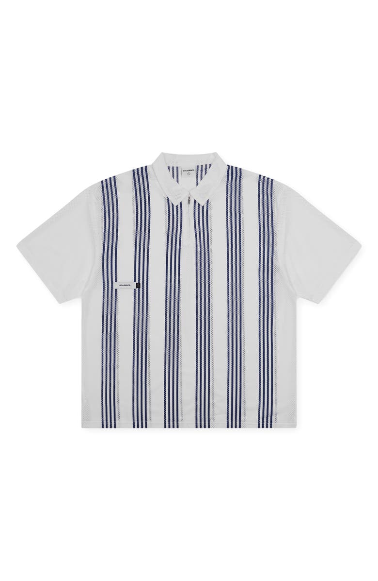 STUDENTS Howards Stripe Mesh Zip Polo, Alternate, color, 