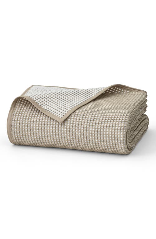 Boll & Branch Waffle Knit Two-tone Bed Blanket In Neutral