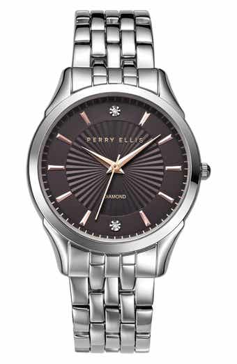 Ultra Slim Diamond Bracelet Watch, 40mm