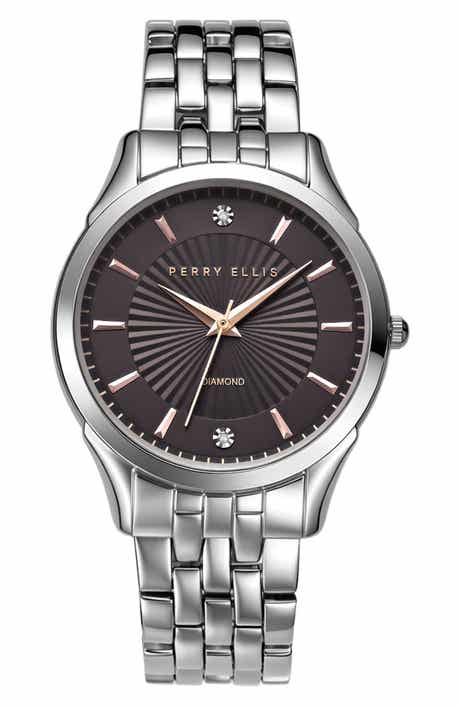 Ultra Slim Diamond Bracelet Watch, 40mm