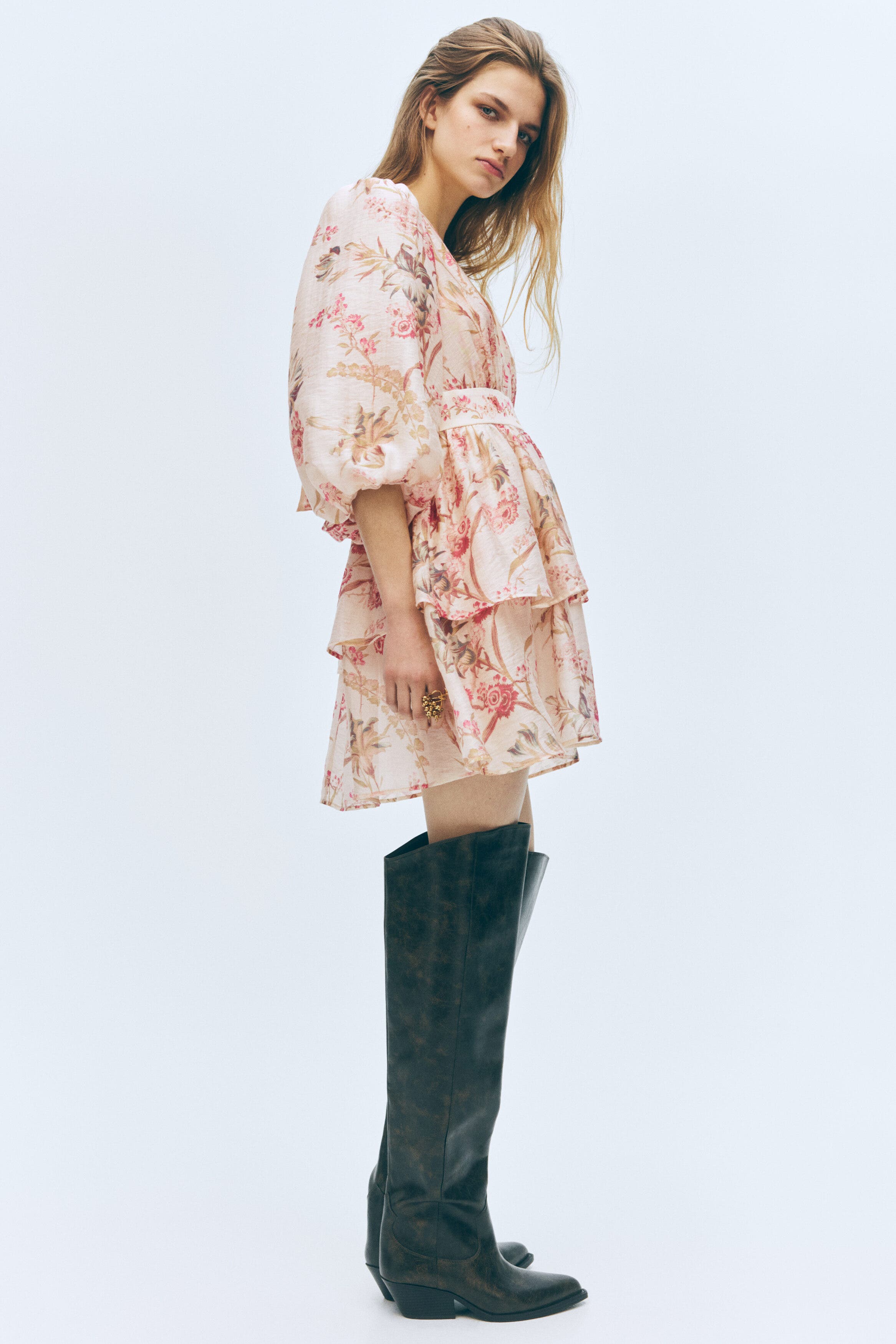 Linen-blend dress - image 3