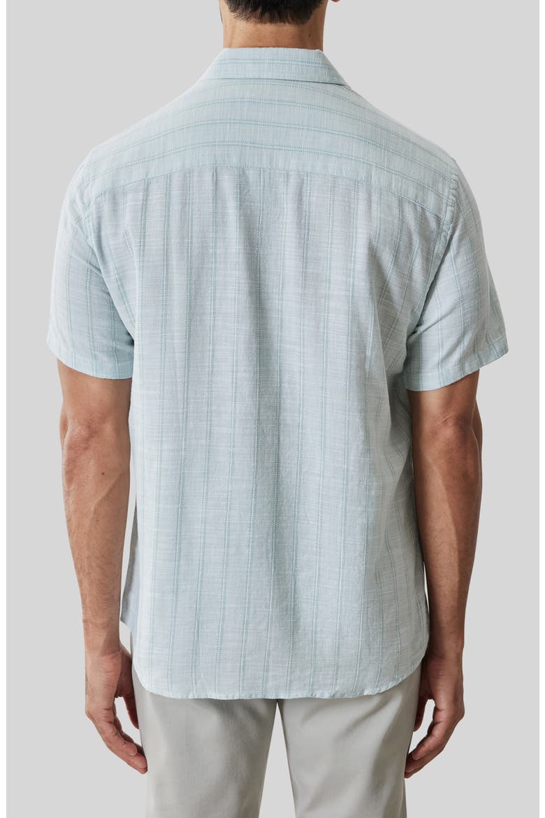 Satoru Short Sleeve Button-Up Shirt, Alternate, color, AQUA