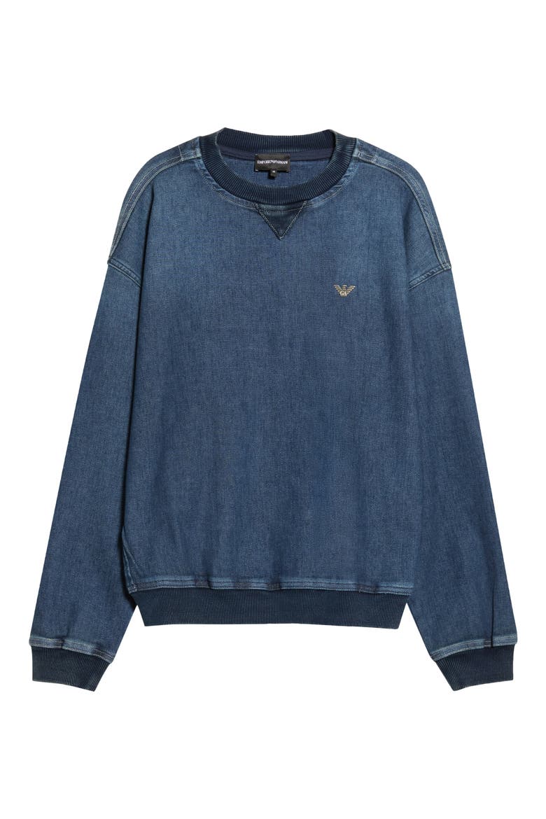 Denim Sweatshirt, Alternate, color, DENIM