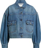 Treasure & Bond Puff Sleeve Denim Jacket