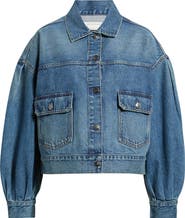 Treasure & Bond Puff Sleeve Denim Jacket