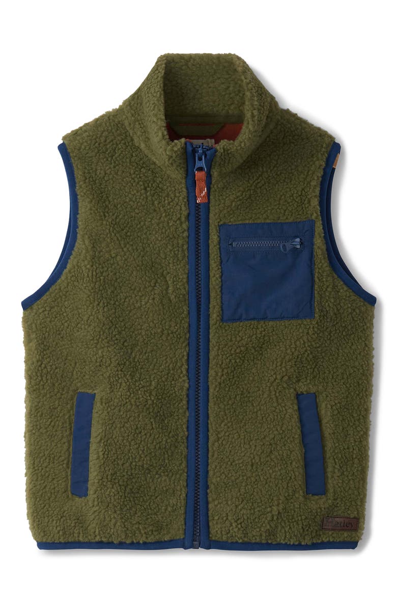 Kids' Fleece Zip Vest, Main, color, LODEN GREEN