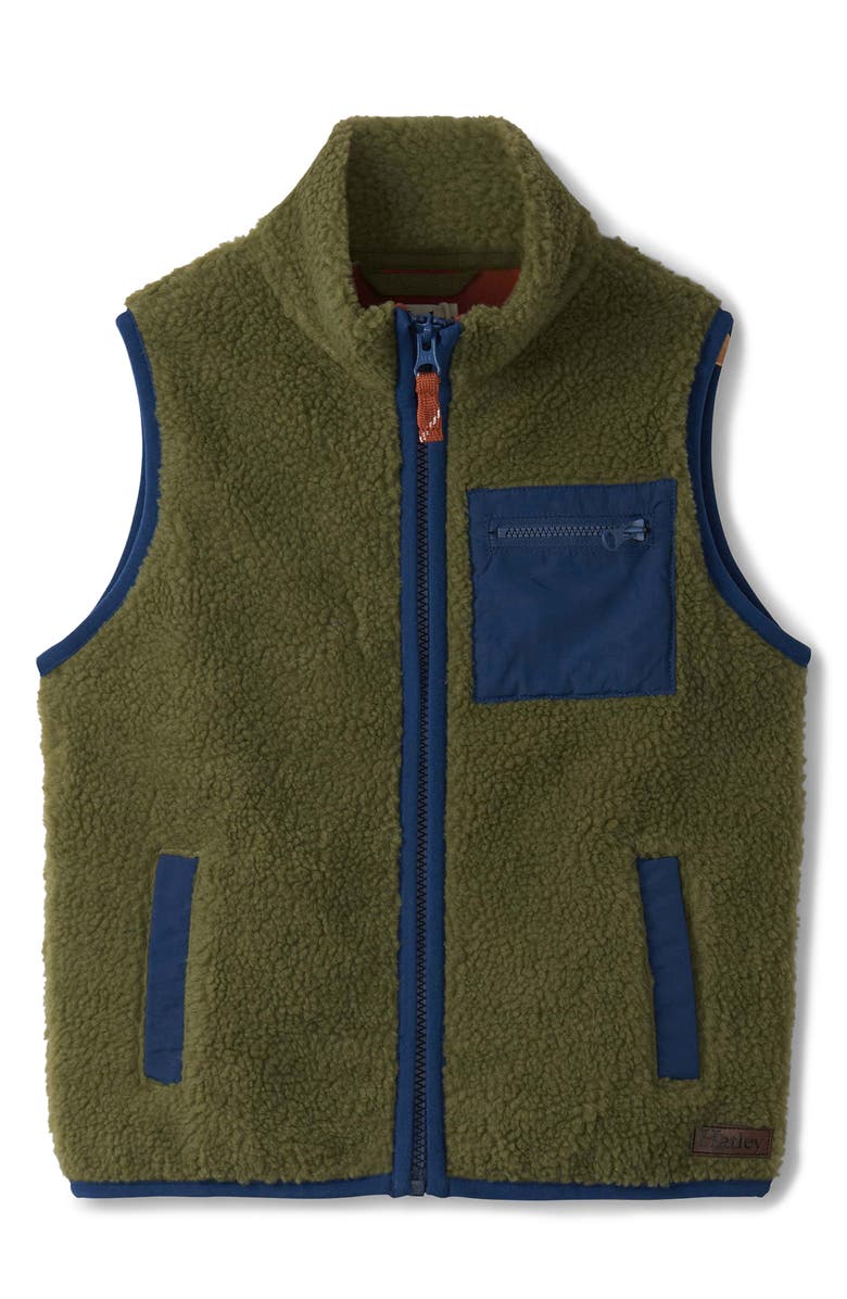 Hatley Kids' Fleece Zip Vest, Main, color, Loden Green