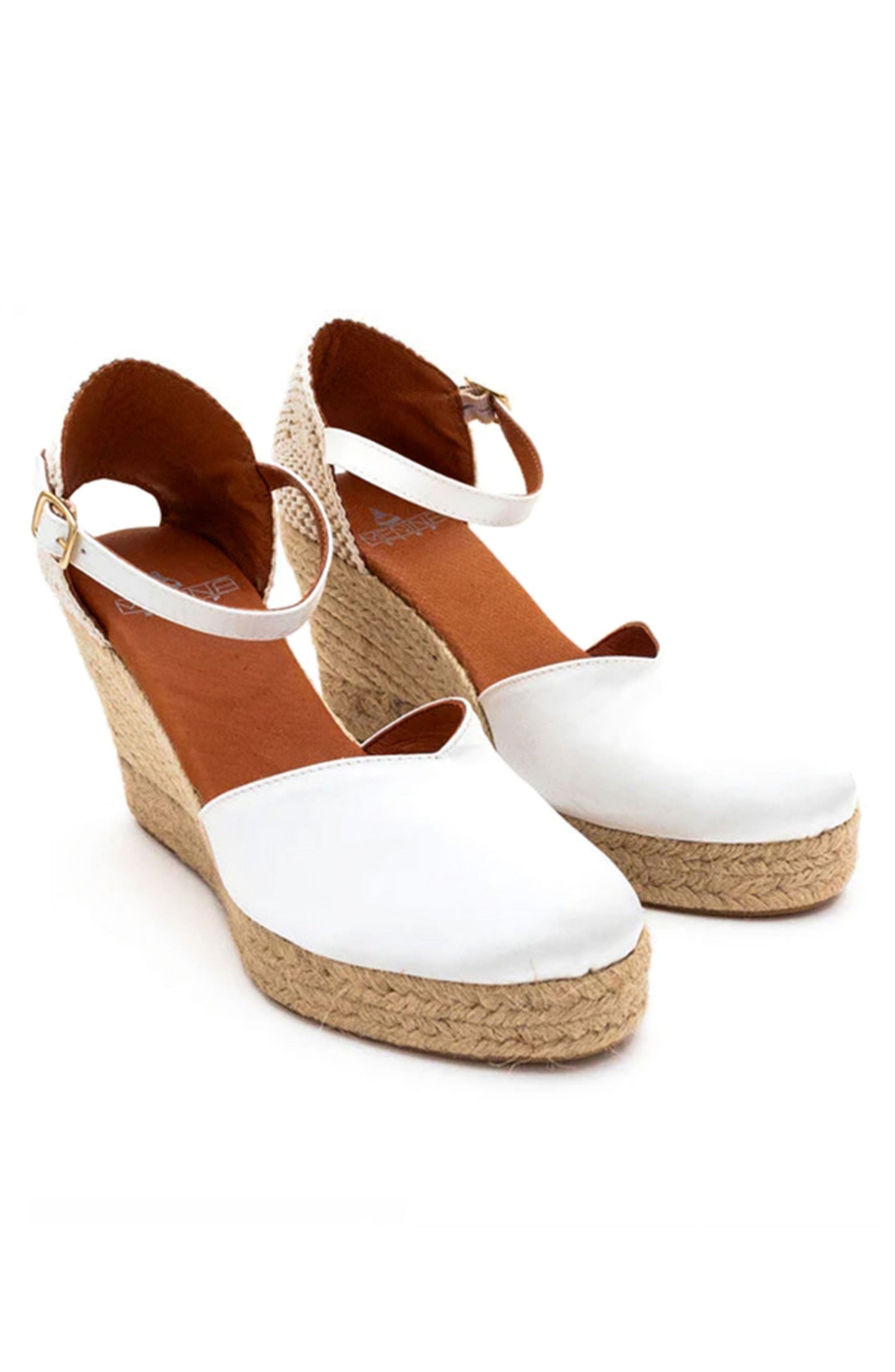Menina Step Jimena Medium-Strap Espadrille, Alternate, color, White