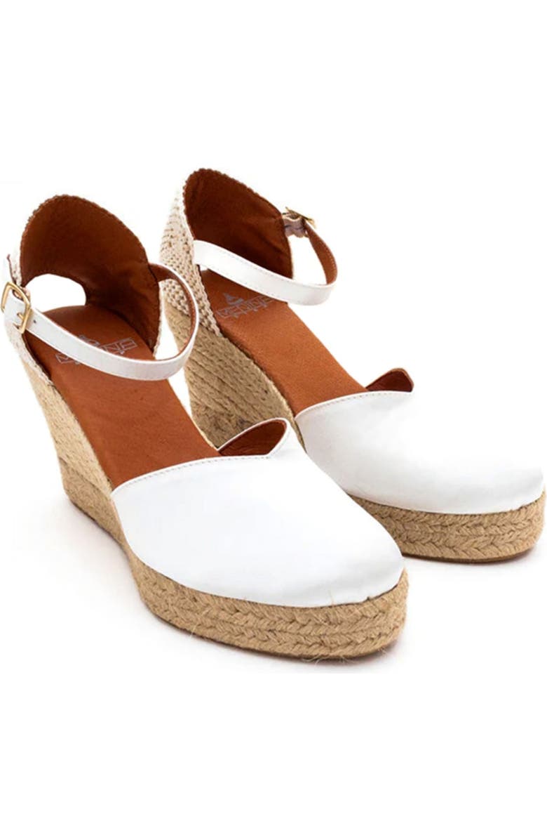 Menina Step Jimena Medium-Strap Espadrille, Alternate, color, White