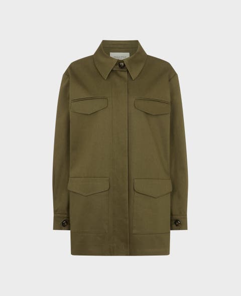 Sarah Utility Cotton Twill Jacket