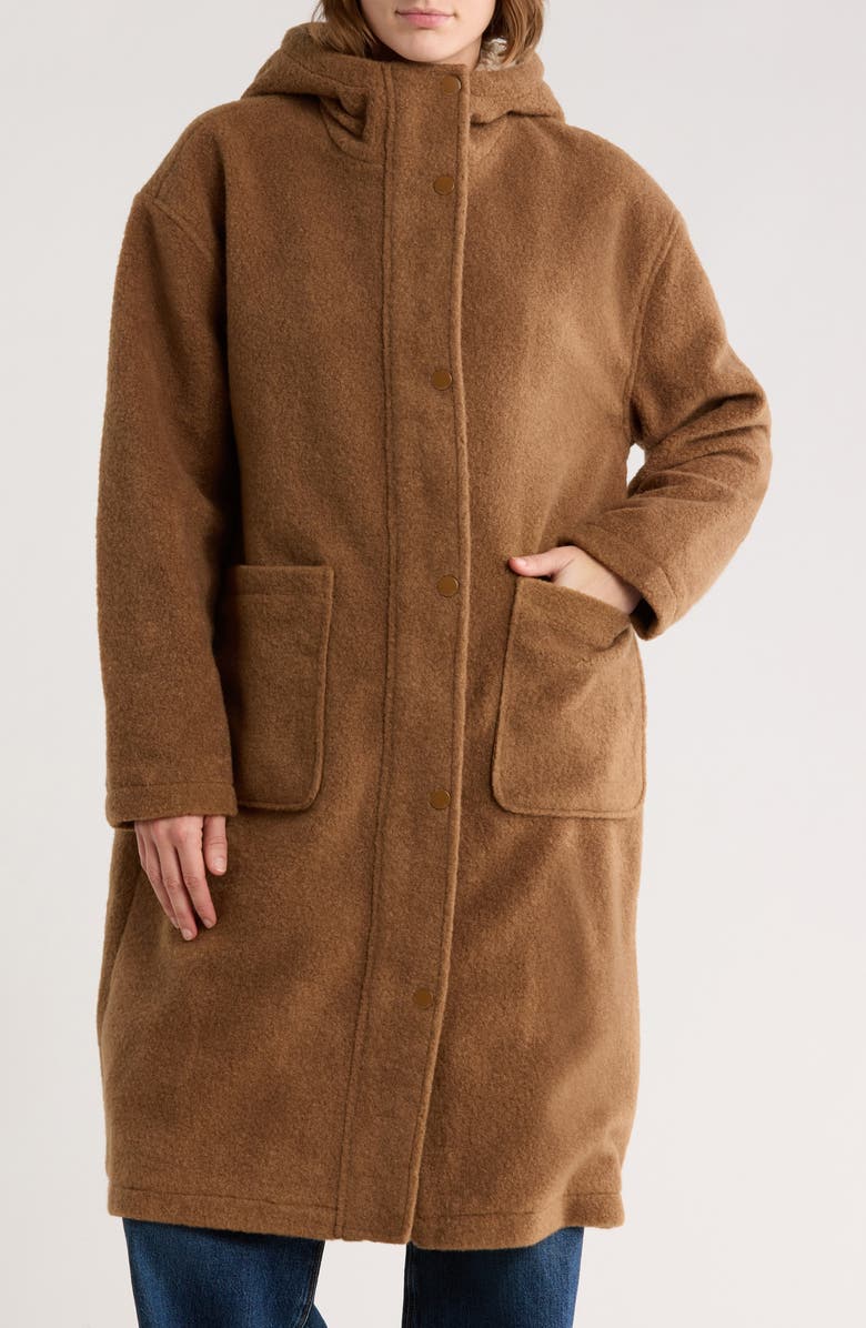 Lucky Brand Missy Hooded Jacket, Main, color, Camel