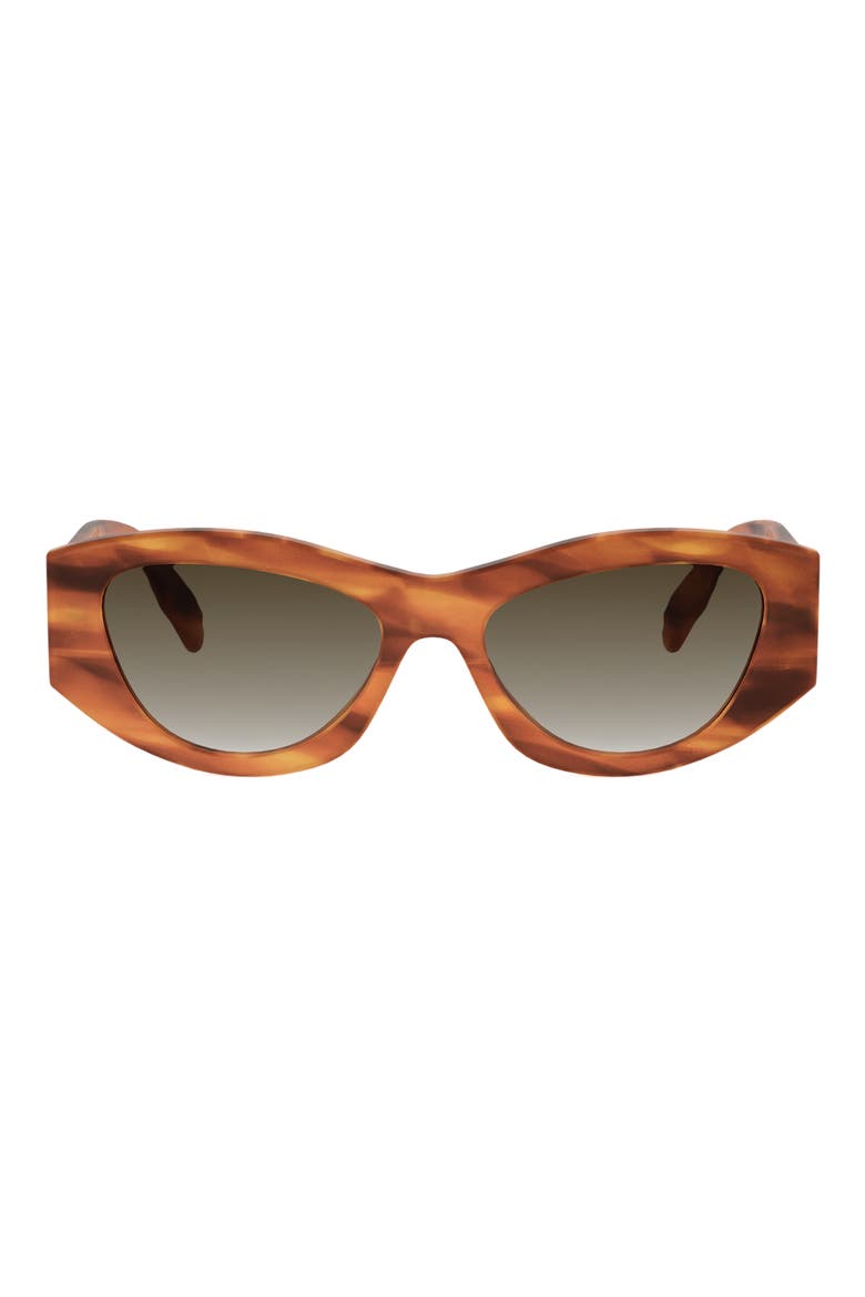 Triomphe 55mm Rectangular Sunglasses, Main, color, BLONDE HAVANA / GRADIENT BROWN