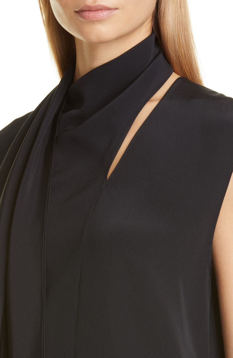 Adam Lippes Scarf Neck Crepe Blouse, Alternate, color, 