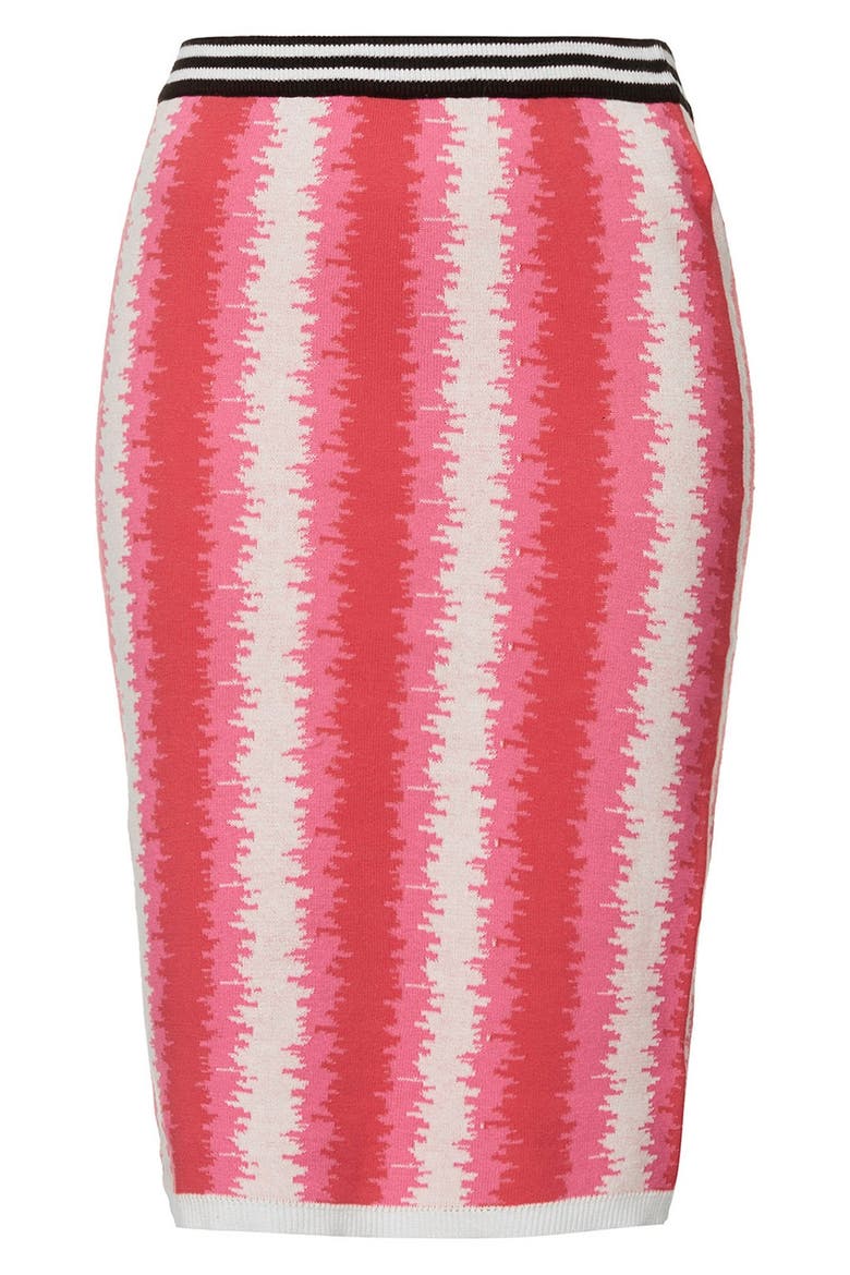 'Felt Tip' Knit Tube Skirt, Alternate, color, PINK