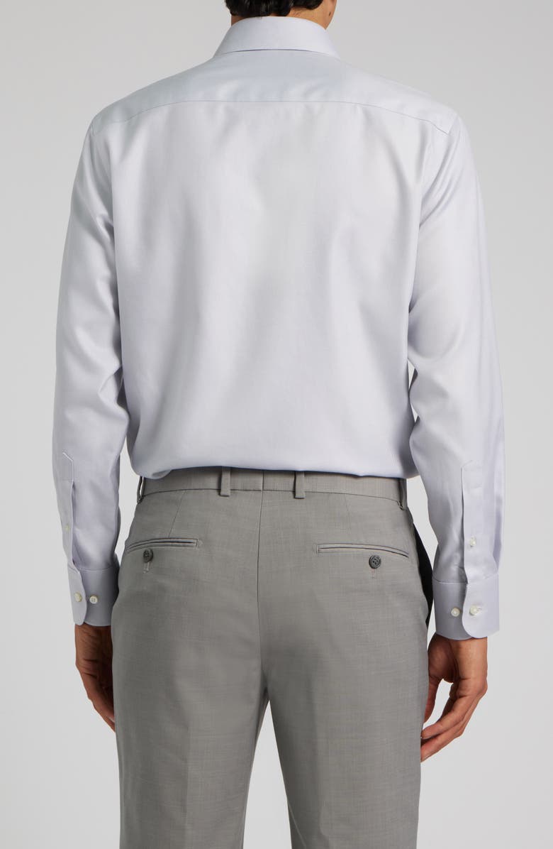 1863 by Eterna Royal Twill Slim Fit Solid Non-Iron Cotton Dress Shirt, Alternate, color, Silver