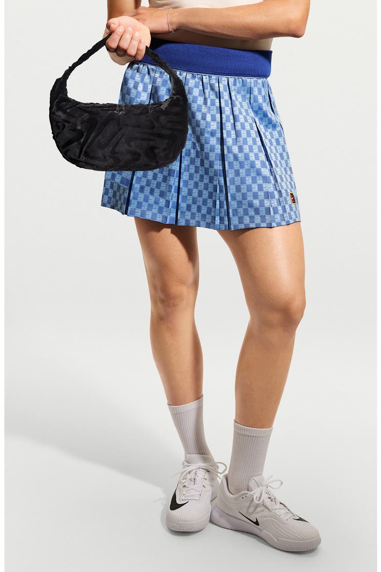 Pleated Performance Miniskirt, Main, color, ALUMINUM