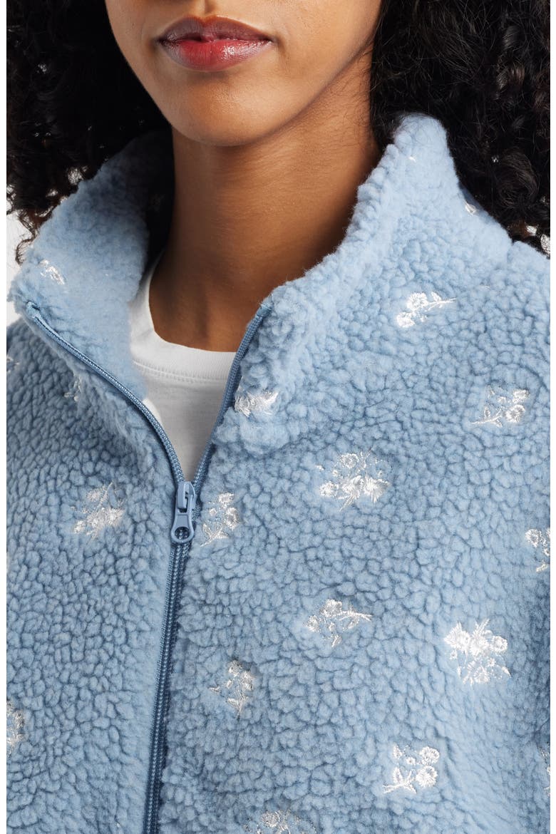 Ditsy Blue Elle Fleece Half Zip Pullover, Alternate, color, FROST BLUE