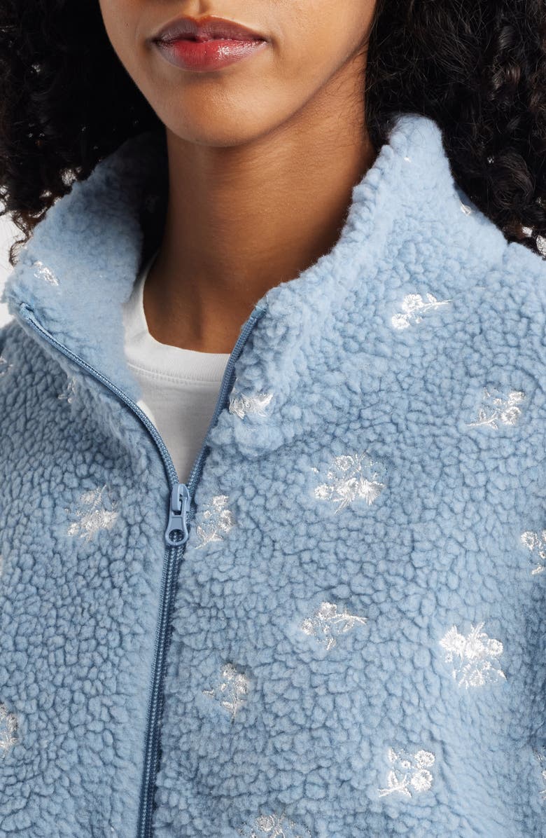 HAPPY CAMP3R Ditsy Blue Elle Fleece Half Zip Pullover, Alternate, color, Frost Blue