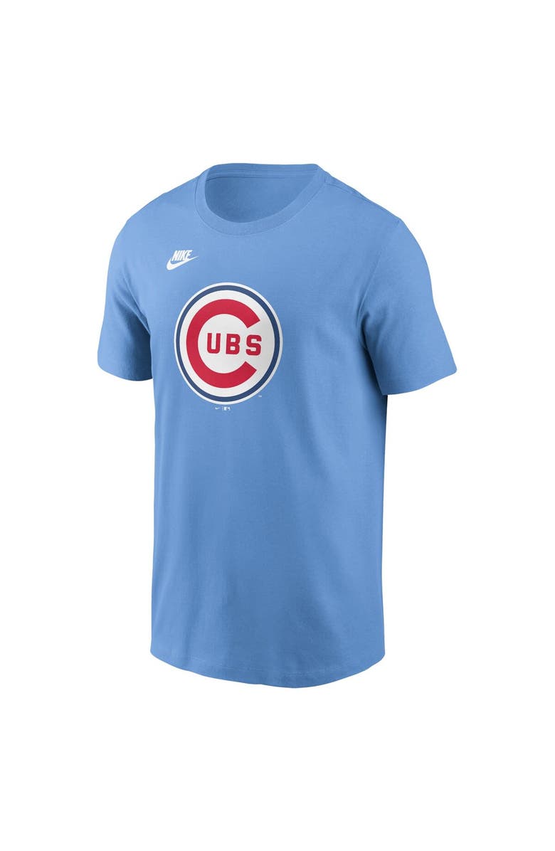 Nike Men's Nike Light Blue Chicago Cubs Cooperstown Collection Team Logo T-Shirt, Alternate, color, Light Blue