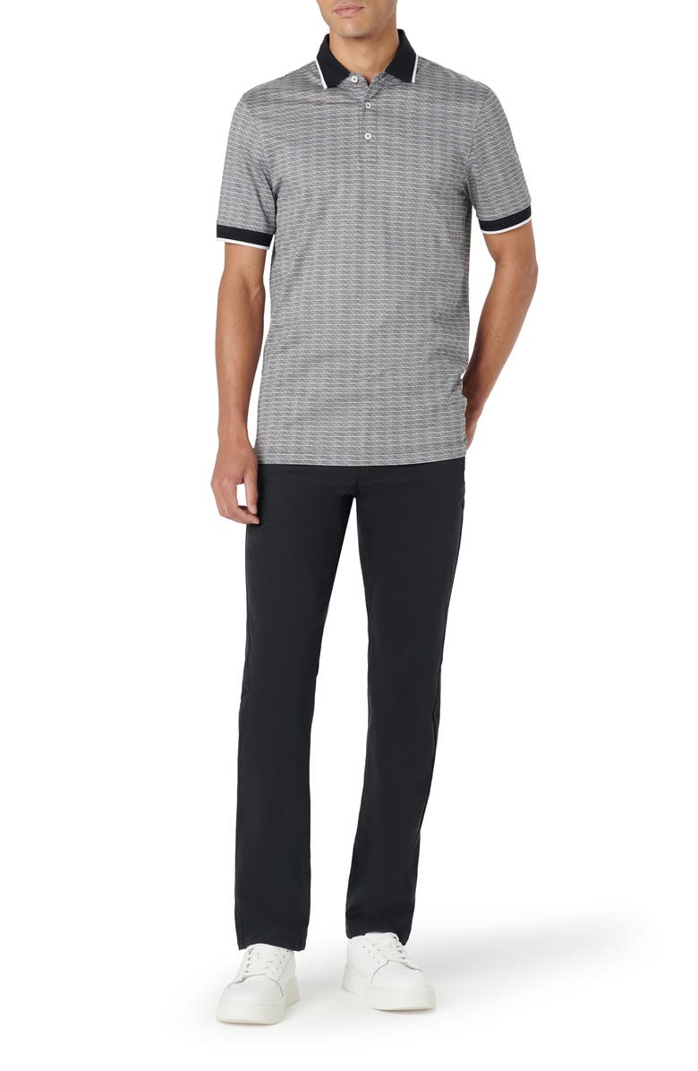 Bugatchi Geo Pattern Cotton & Lyocell Polo, Alternate, color, 