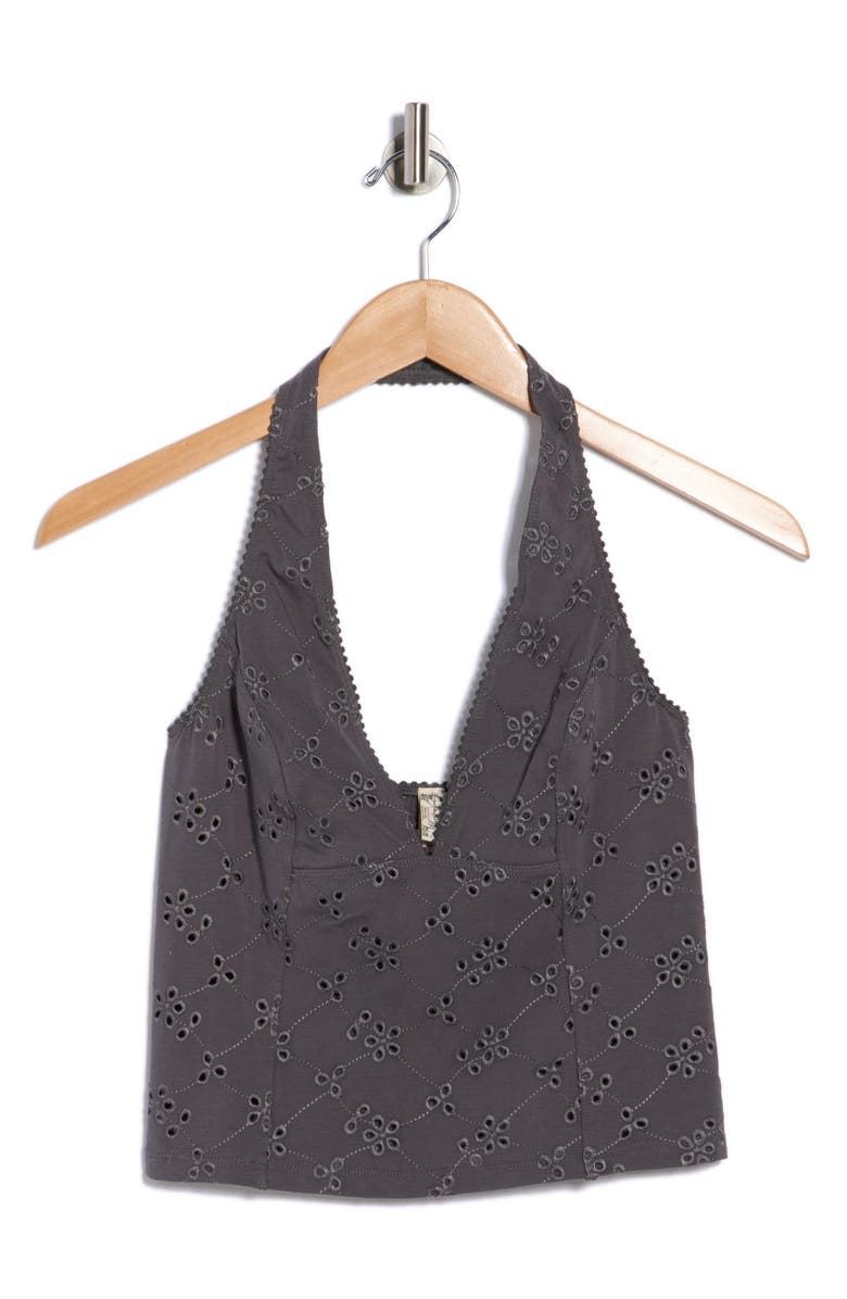 Free People Full Bloom Crop Halter Top, Alternate, color, Plum Kitten