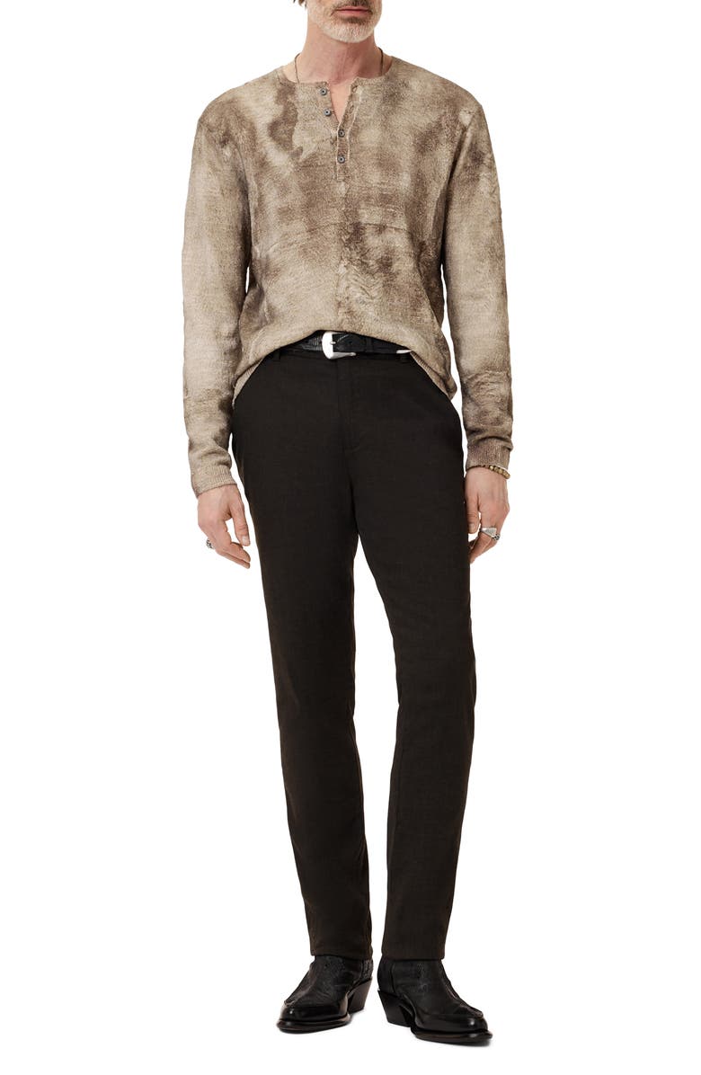 John Varvatos Ferno Henley Sweater, Alternate, color, Nutmeg