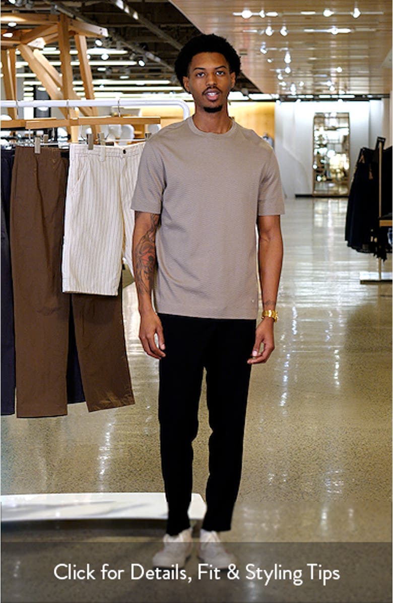 Tonal Textured Wave Cotton T-Shirt, sales video thumbnail