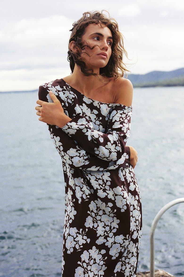 Goldie Dress, Alternate, color, Tasman Floral