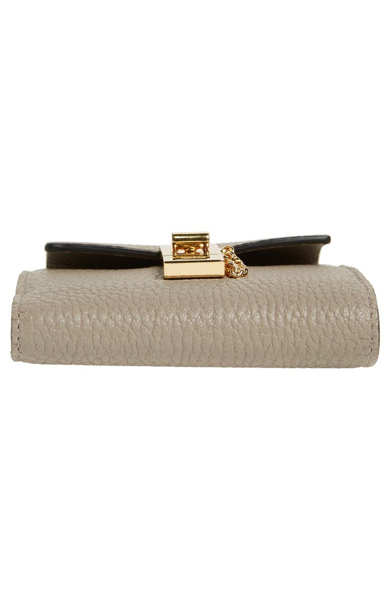Chloé 'Drew' Calfskin Leather Square Wallet, Alternate, color,