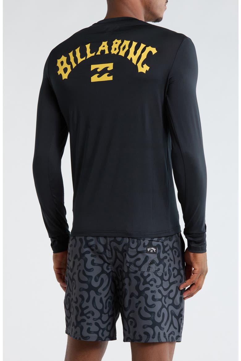 Fish Long Sleeve Rashguard, Alternate, color, BLACK