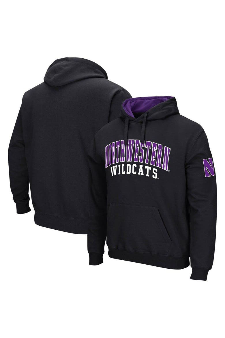 Men's Colosseum Black Northwestern Wildcats Double Arch Pullover Hoodie, Main, color, Black