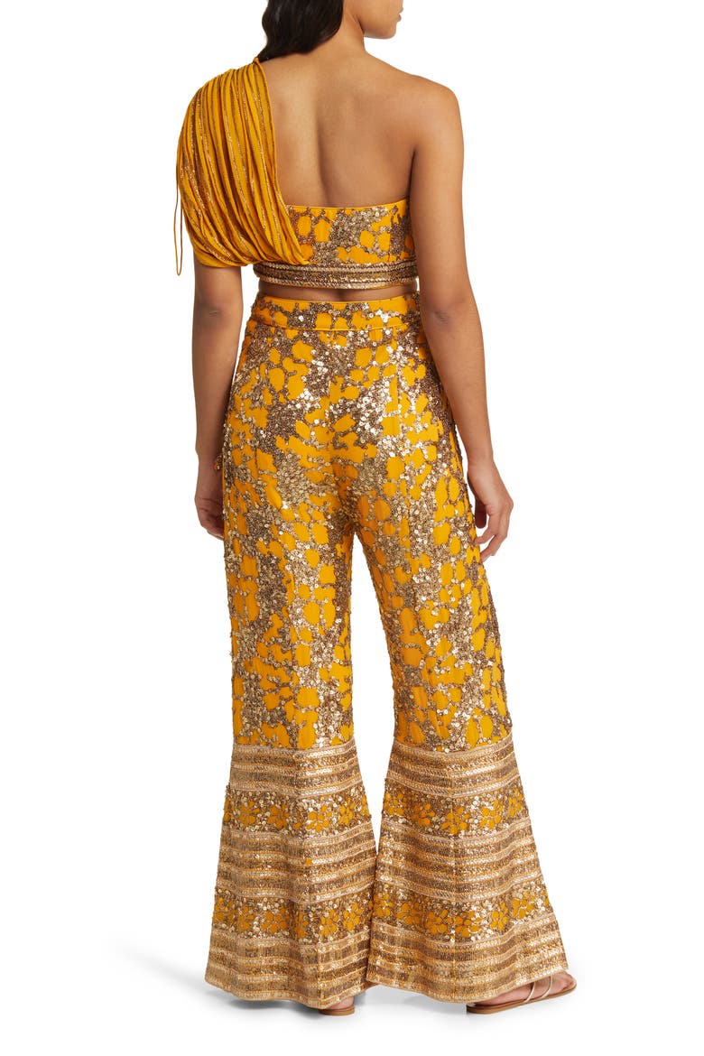 Tanvi Palazzo Two-Piece Top & Pants, Alternate, color, MARIGOLD