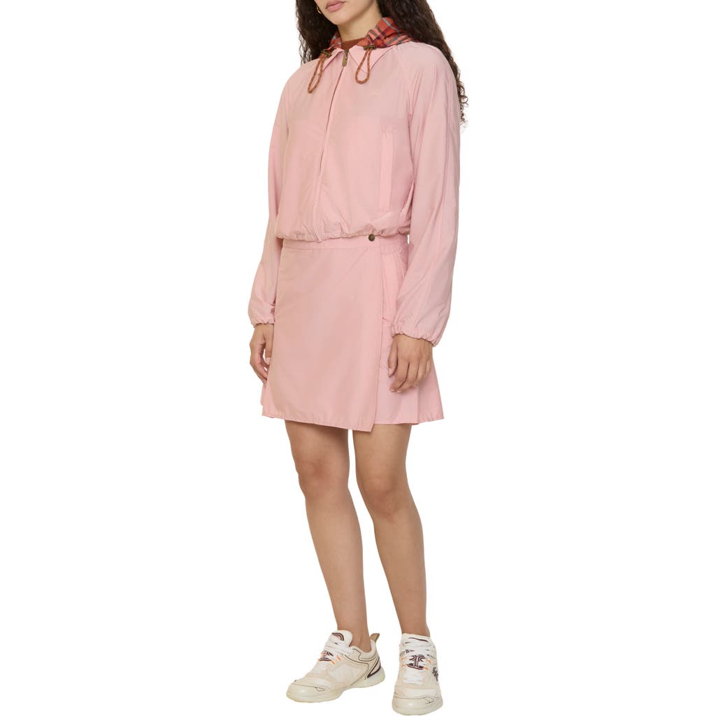 Burberry Pleated Stretch Nylon Mini Skirt In Pink