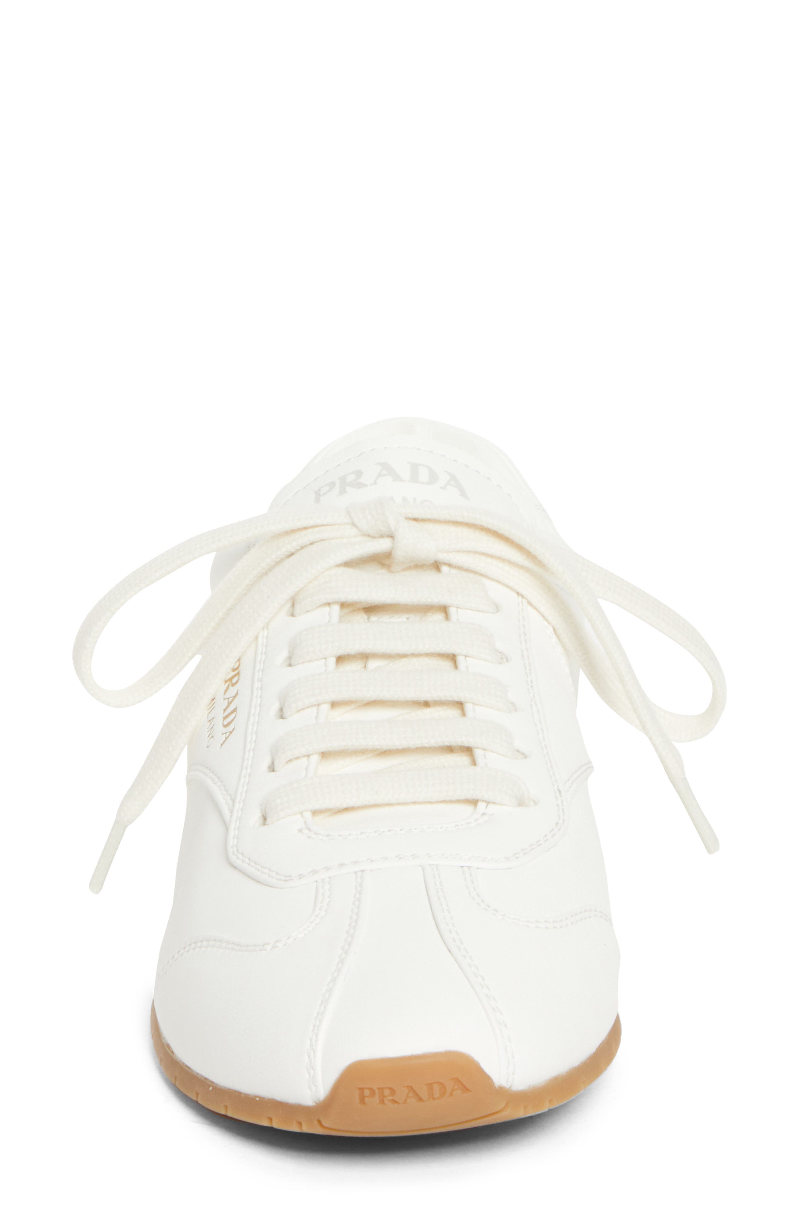 Prada Low Top Sneaker, Alternate, color, Avorio
