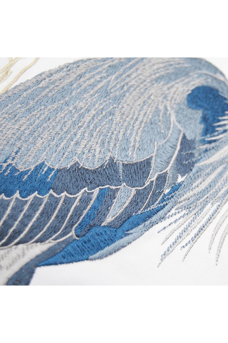 Blue Heron & Saltmarsh Indoor/Outdoor Accent Throw Pillow, Alternate, color, Blue