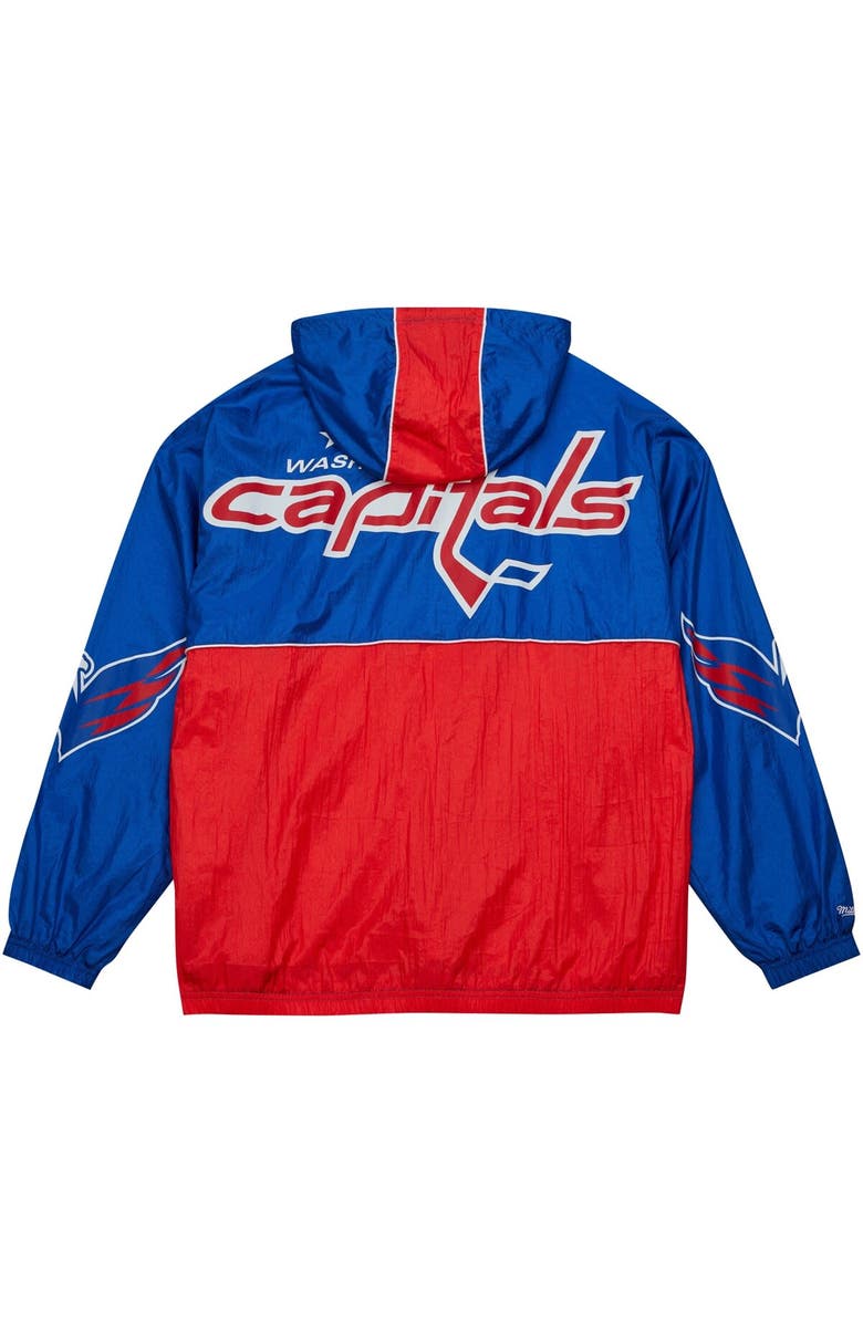 Mitchell & Ness Men's Mitchell & Ness Blue Washington Capitals Team OG 2.0 Anorak Half-Zip Windbreaker Jacket, Alternate, color,
