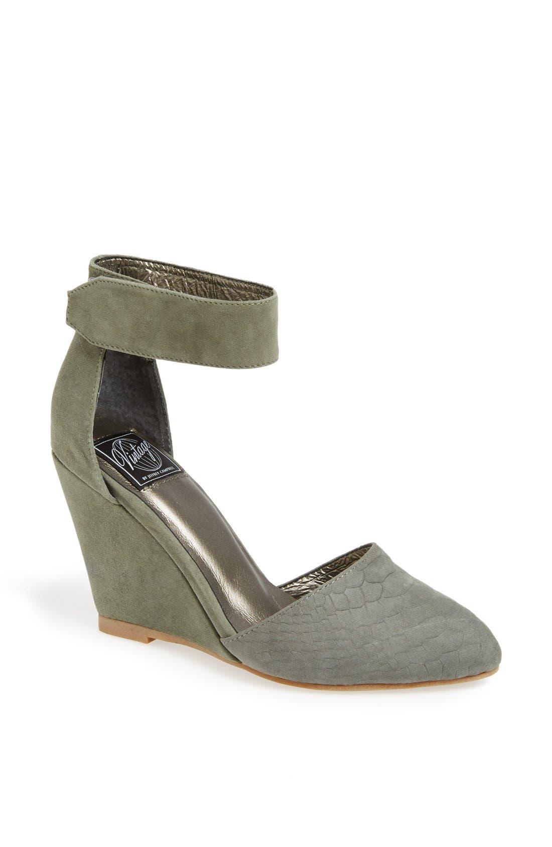 'Tatum' Wedge Pump, Main, color, GREY