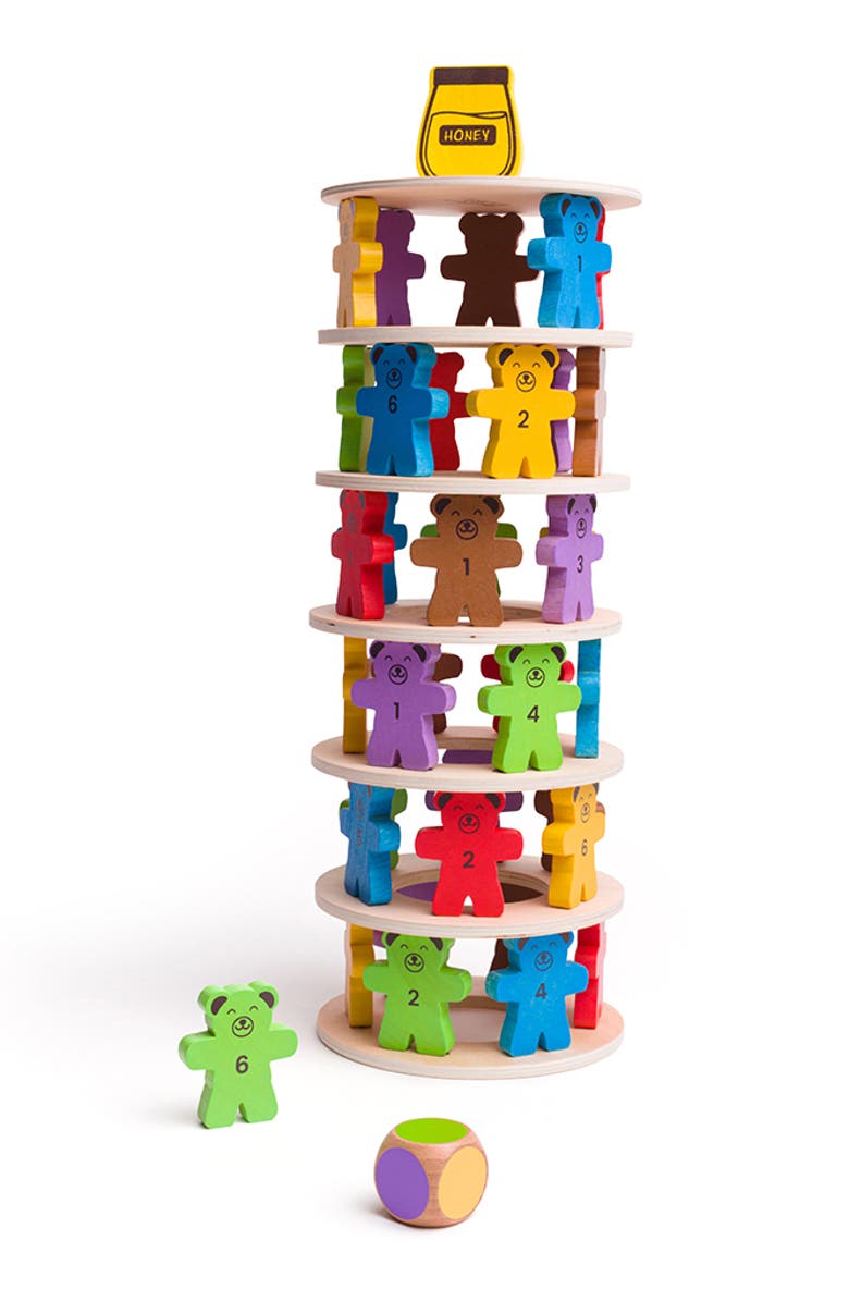 Bigjigs Toys Tumbling Teddies, Alternate, color, Multicoloured