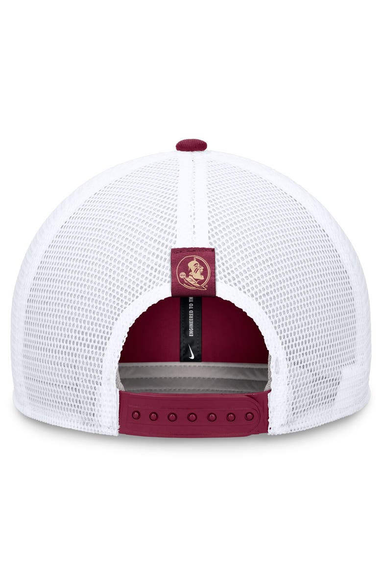 Nike Men's Nike Garnet/White Florida State Seminoles 2024 Sideline Trucker Adjustable Hat, Alternate, color,
