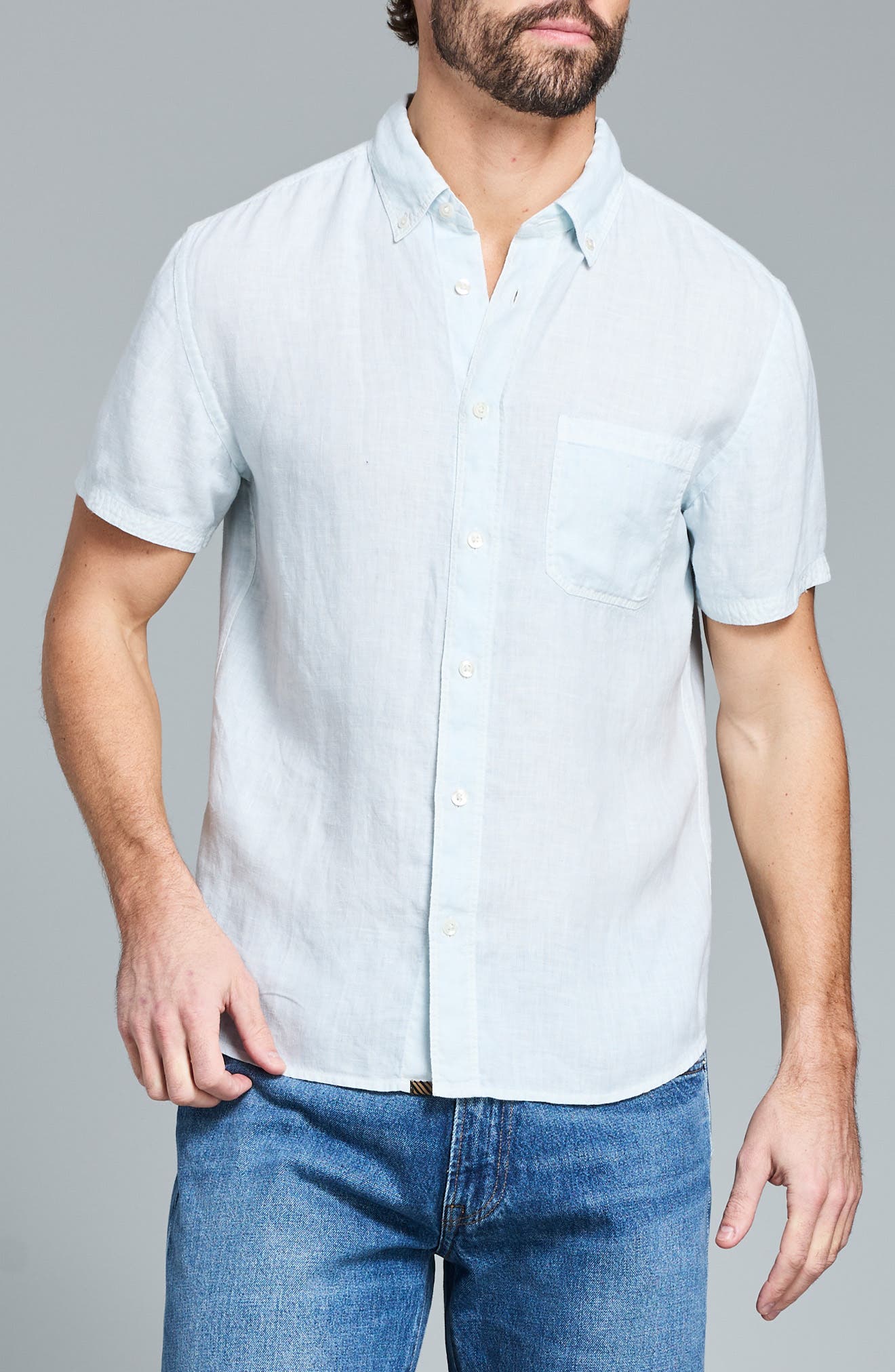 Tuscumbia Short Sleeve Linen Button-Down Shirt - image 3