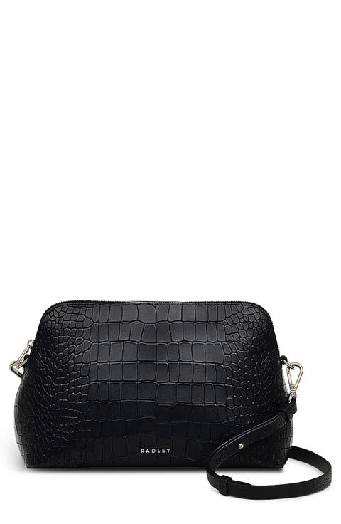 Liverpool Street Croc Embossed Crossbody Bag