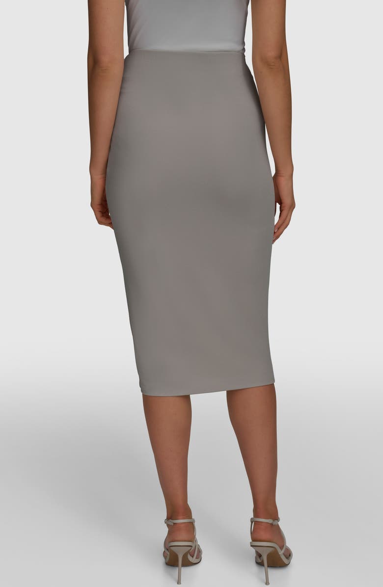 Donna Karan New York Gathered Waist Faux Wrap Skirt, Alternate, color, Tuscan Grey